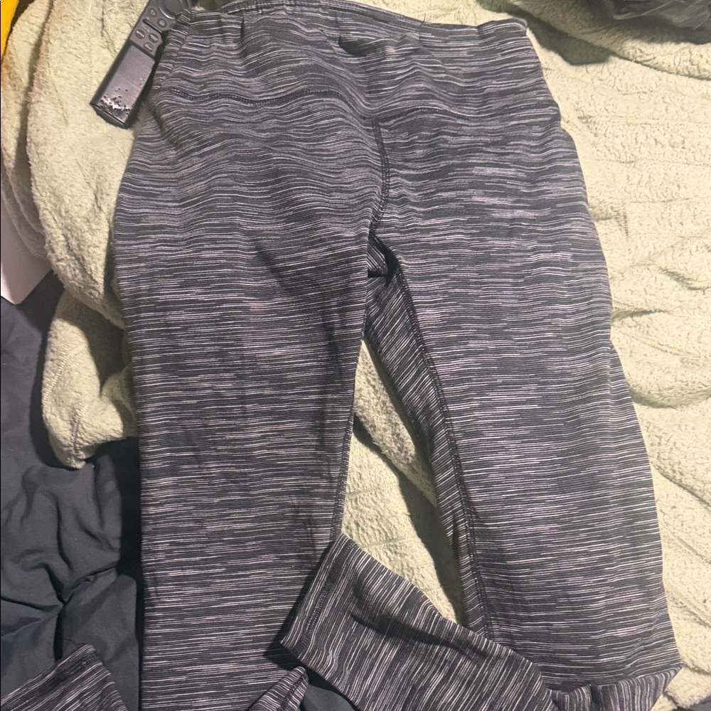 RBX Charcoal Striped Kids Leggings